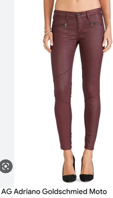 skinny fit farmerke: Adriano goldschmied ag moto biker jeans bajker farmerke, crne — 8