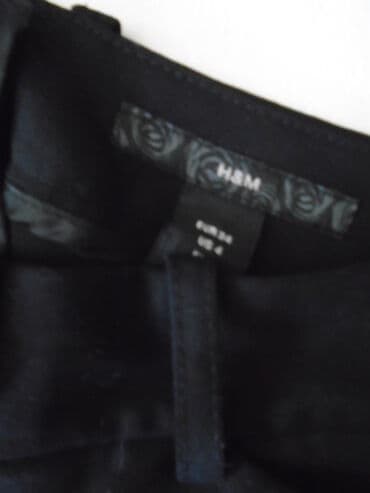 elegantne pantalone sa visokim strukom: H&M crne poslovne pantalone, intenzivno crne, elegantne, klasične — 3