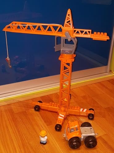 auto na akumulator: ﻿﻿Ogromna dizalica kran abrick ecoiffier.  Set gradiliste!  Sjajna — 6