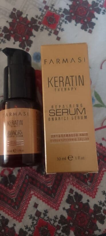 senka serum uv 3 in 1: Farmasi Keratin Therapy Repairing Serum za suvu i oštećenu kosu, u — 1