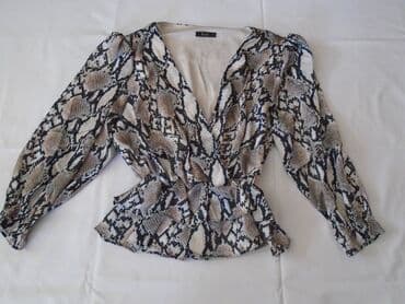 heklane bluze od konca mustre: L (EU 40), Leopard, krokodil, zebra, bоја - Crna — 1