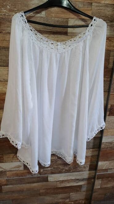 bluza s: Viskoza, bоја - Bela — 2