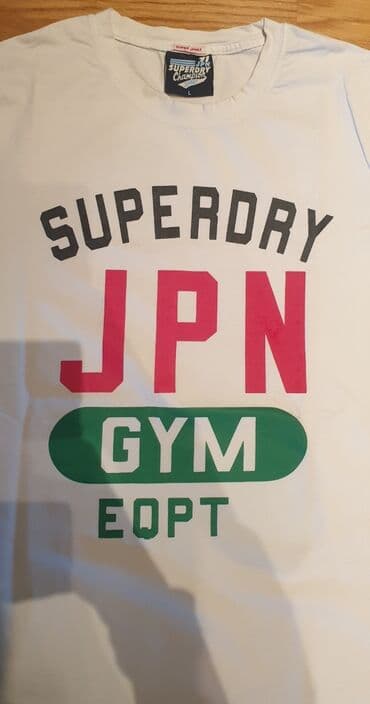 majica s: SuperDry - super dry sport bela muška majica. Piše L velicina. Pazuh — 2