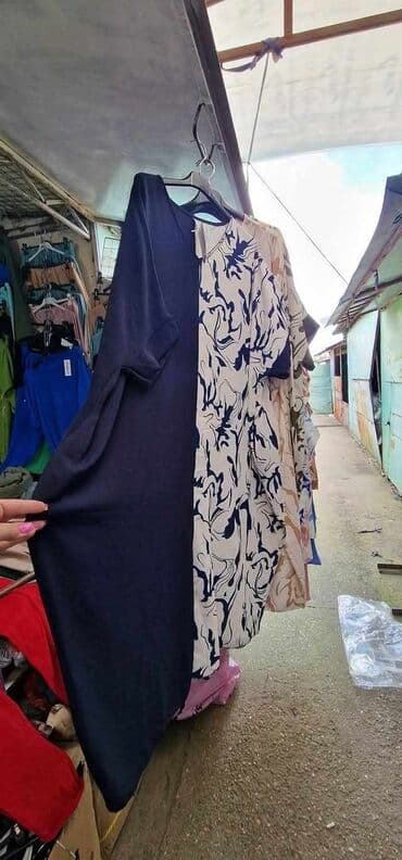 haljina xs s: One size, bоја - Tamnoplava, Oversize, Kratkih rukava — 1
