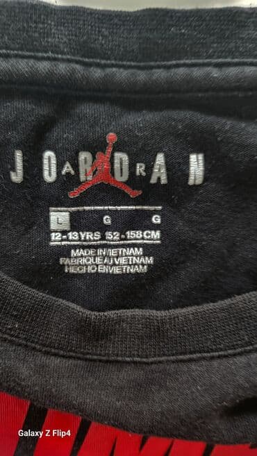 kožna jakna s: Majica na duge rukave, L (EU 52), Jordan, bоја - Crna, Pamuk — 3