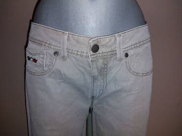 Pantalone, Farmerke, Šortsevi: Farmerke jeans west slim fit farmerke, sivo/bež boje, u odličnom — 5