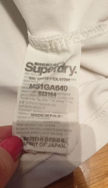majica s: SuperDry - super dry sport bela muška majica. Piše L velicina. Pazuh — 4