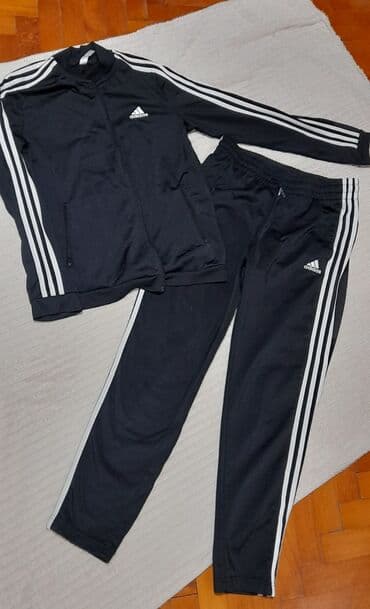 šablone za nokte: Komplet, L (EU 52), Adidas, bоја - Crna, Poliester — 1