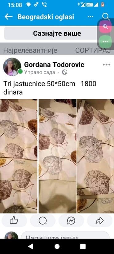 Ostale krojačke usluge: Jastučnice