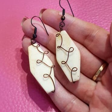 srebrne minđuše: Handmade — 2