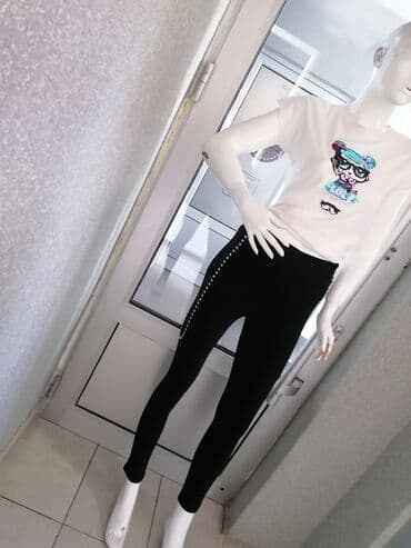 elegantne pantalone sa visokim strukom: S (EU 36), bоја - Crna, Jednobojni — 6