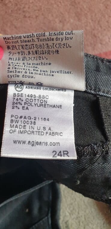 skinny fit farmerke: Adriano goldschmied ag moto biker jeans bajker farmerke, crne — 7