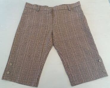Šortsevi, Bermude: XL (EU 42), Likra, bоја - Braon, Karirani — 1
