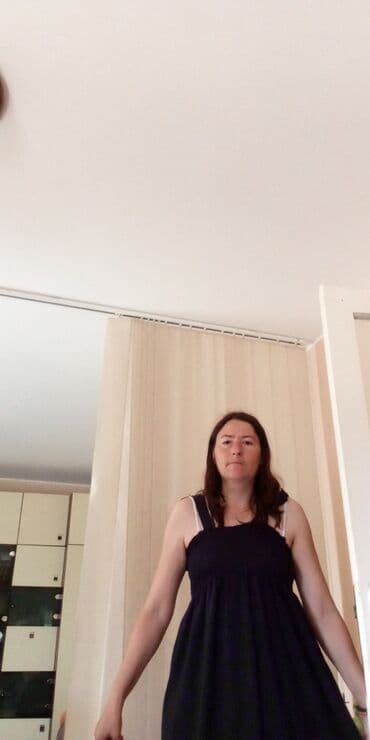 haljina xs s: Anna Yakovenko XL (EU 42), bоја - Tamnoplava, Na bretele — 4