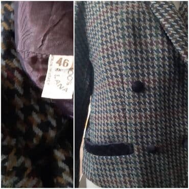 kompleti sako i pantalone za punije: Giulia, 3XL (EU 46), Karirani — 3