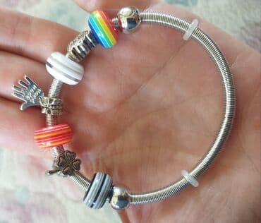pandora privesci slova: Narukvica sa priveskom, Handmade — 2