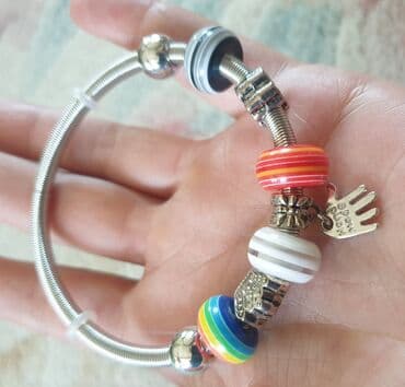 pandora privesci slova: Narukvica sa priveskom, Handmade — 4