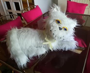 macke igracke za decu: Velika bela čupava mačka
Duzina 90 cm — 5
