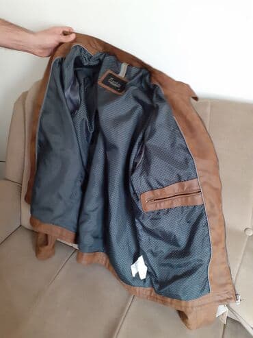 Kožna jakna Prava koža, XL (EU 54), Lc Waikiki, bоја - Braon — 3