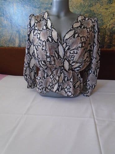 heklane bluze od konca mustre: L (EU 40), Leopard, krokodil, zebra, bоја - Crna — 3