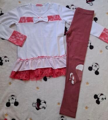 paket odece m: Paket: Helanke, Majice, Pantalone, Za devojčice, uzrast: 7-8 godina — 6
