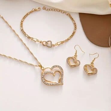 minđuše hirurški čelik: Set: Minđuše, Narukvica, Ogrlica, Materijal: Hirurški čelik — 19