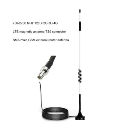 Modemi, ruteri i mrežni uređaji: 12dBi 2G 3G 4G LTE GSM TS9 Spoljnja antena MHz12dBi 2G 3G 4G LTE sa — 1