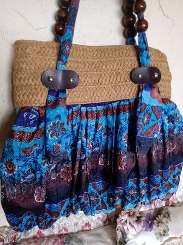 zenska torba za putovanje: Torba za rame, Materijal: Platno — 1