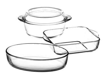 plitka posuda za pečenje pyrex: Vatrostalni set rsd Set od 3 vatrostalne posude, jedna sa — 1