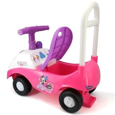 široke letnje pantalone: Dečija guralica u roze i beloj boji sa motivima Mini Maus. Dizajnirana — 4