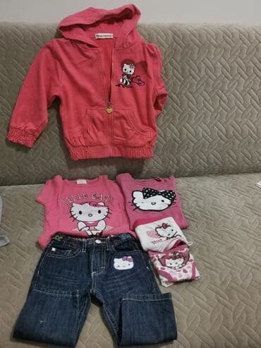 elegantne pantalone sa visokim strukom: Paket: Farmerke, Džemperi, Košulje, Za devojčice, uzrast: 3 godine — 6