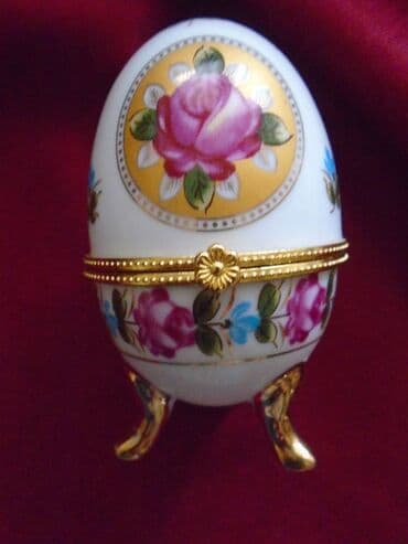 Figurice i makete: Vintage SHANG KUN fine porcelain, jaje za čuvanje jajeta čuvarkuće ili — 1