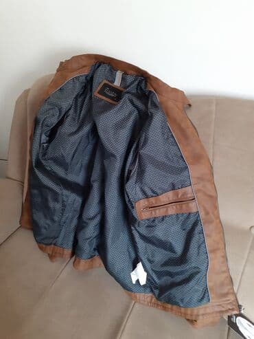 Kožna jakna Prava koža, XL (EU 54), Lc Waikiki, bоја - Braon — 9