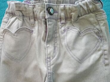 elegantne pantalone sa visokim strukom: 110-116, bоја - Bež — 6