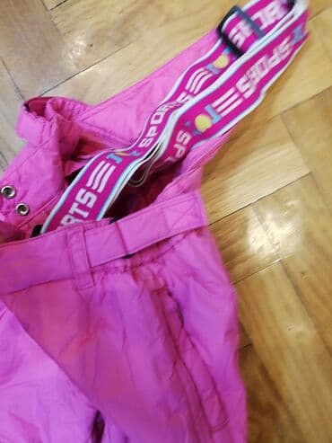 elegantne pantalone sa visokim strukom: 110-116, bоја - Ljubičasta — 7