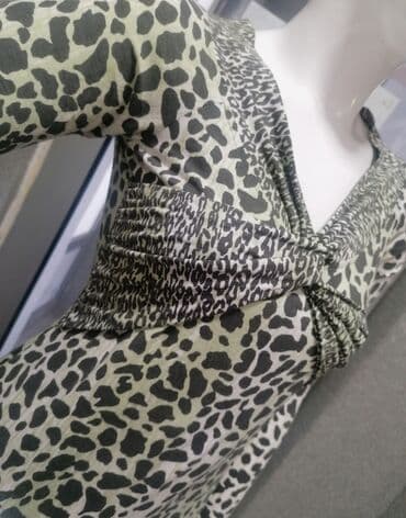 haljine sa leopard printom: Zara S (EU 36), bоја - Šareno, Koktel, klub, Dugih rukava — 1