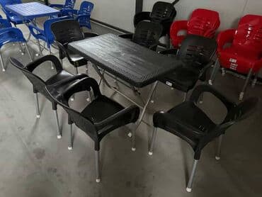 dimenzije barskih stolica: Bastenski set ! Sto sa četiri ili sest stolice dimenzija stola 120x70 — 5