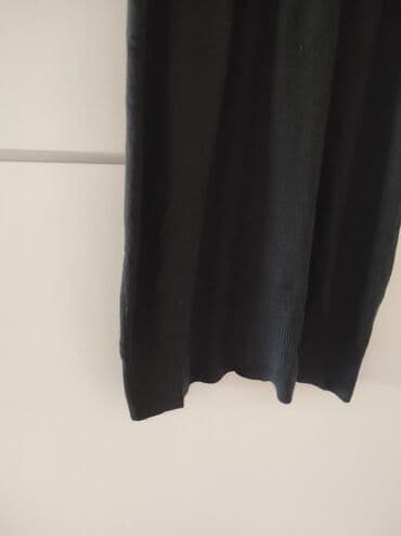 midi haljine h m: A-Dress M (EU 38), bоја - Crna, Kratkih rukava — 2