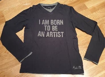tech fleece crno sivi: Okrugli izrez, Dug rukav, 158-164 — 4