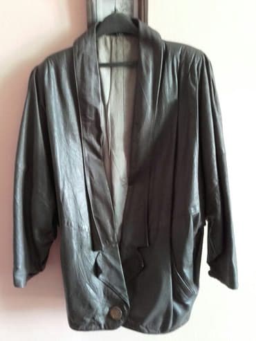 prsluk i pantalone komplet: XL (EU 42), Koža, Jednobojni, bоја - Maslinasto zelena — 3