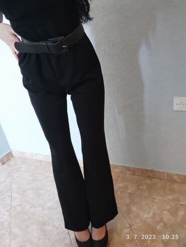 zara model pantalona: Zara, S (EU 36), Jednobojni, bоја - Crna — 9