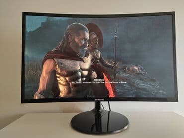 Monitori: Samsung zakrivljeni monitor 27"   Prodajem monitor Samsung, 27" FHD — 2