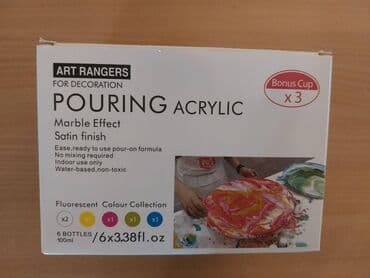 dodatak za slavinu na sudoperi: Akrilne boje art rangers pouring acrylic, marble effect, satin finish — 1