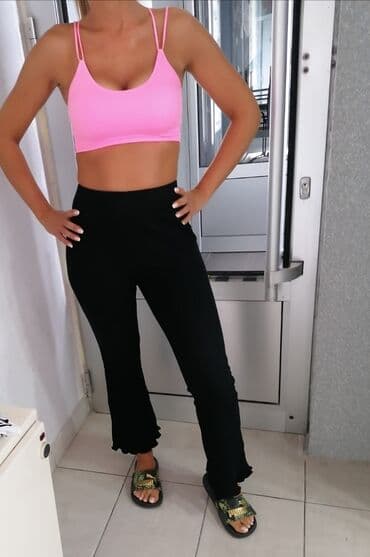 elegantne pantalone sa visokim strukom: S (EU 36), Visok struk, Zvoncare — 1