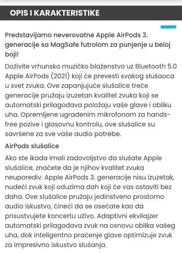 bluetooth slusalice za decu: Predstavljamo neverovatne Apple AirPods 3. generacije sa MagSafe — 3