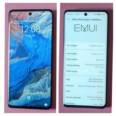 Huawei: Huawei Nova 9, 128 GB, bоја - Siva, Otisak prsta — 2
