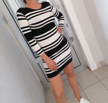 haljine crne: A-Dress S (EU 36), bоја - Crna, Dugih rukava — 1