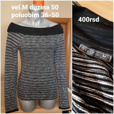 Majice dugačkih rukava: M (EU 38), Jednobojni, Vez, Sa ilustracijom — 21