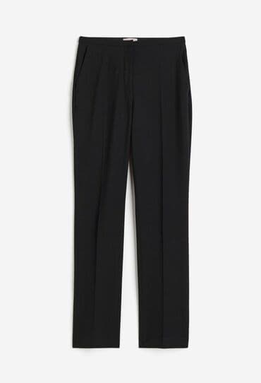 elegantne pantalone sa visokim strukom: M (EU 38), Normalan struk, Ravne nogavice — 3