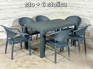 lidl sto i stolice za decu: Sto sa 6 stolica — 1
